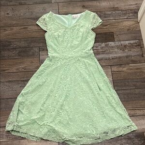 Mint Lace Midi Dress